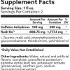 Rhino Rush Shots Supplement Fact Panel